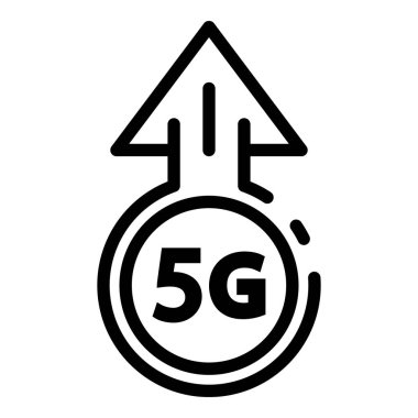 5g hız simgesi, anahat stili
