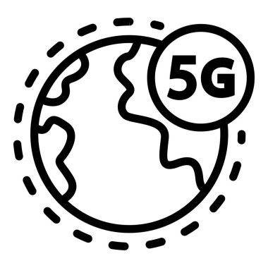 Gezegen simgesi, anahat tarzı genelinde 5g