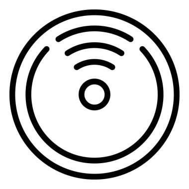 Daire simgesinde 5g sinyali, anahat stili