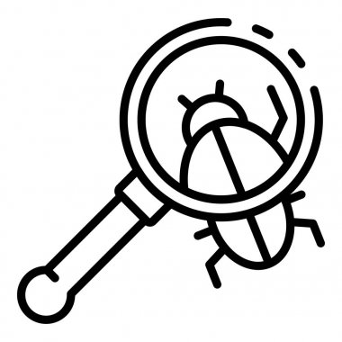 Virüs taraması simgesi, anahat stili