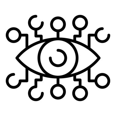 Hacker ağ simgesi, anahat stili