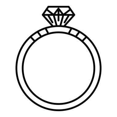 Elmas yüzük simgesi, anahat stili