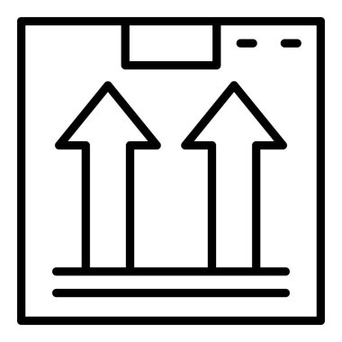 Paketlenmiş mallar simgesi, anahat stili