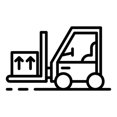 Forklift mal simgesi, anahat tarzı ile
