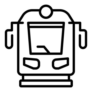 Tren ön görünüm simgesi, anahat stili