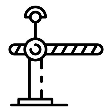 Demiryolu bariyer simgesi, anahat stili