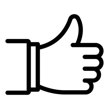 Başparmak yukarı simgesi, stil anahat