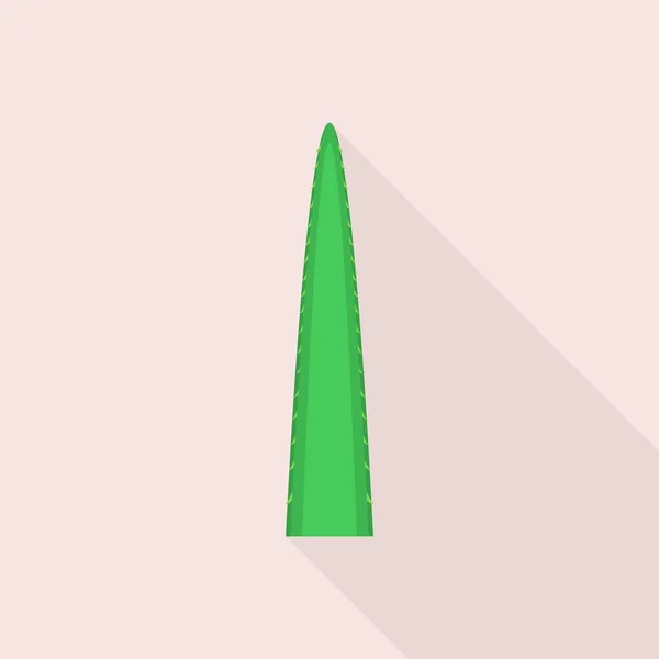 Aloe forte icône de feuille, style plat — Image vectorielle