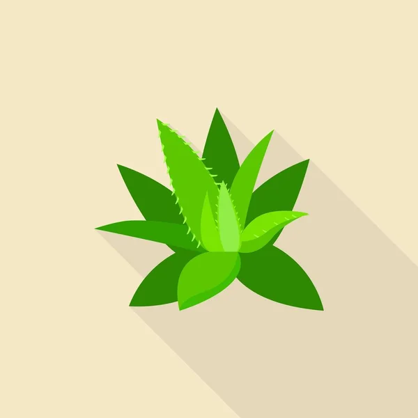 Icône Aloe vera, style plat — Image vectorielle