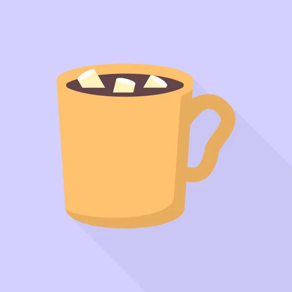 Icône de guimauve tasse chaude, style plat — Image vectorielle