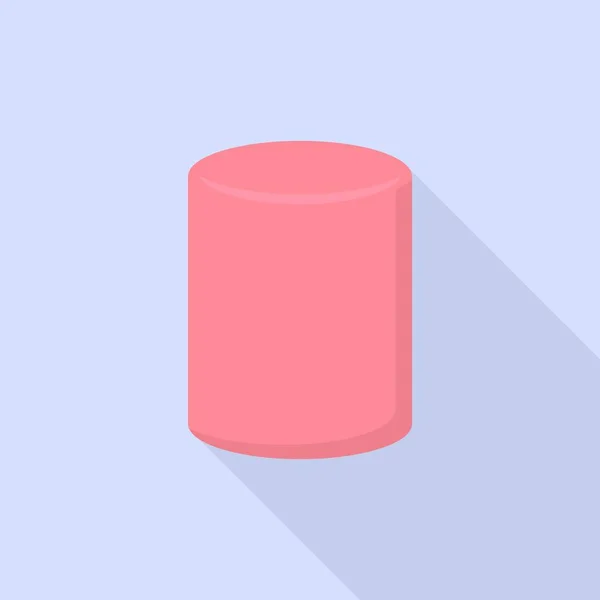 粉红棉花糖图标, 扁平风格 — 图库矢量图片