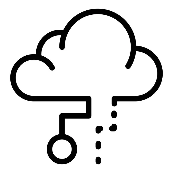 5g cloudtechnologie pictogram, contour stijl — Stockvector