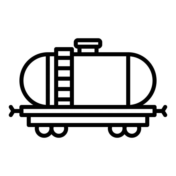 Brandstof Rail auto icon, omtrek stijl — Stockvector