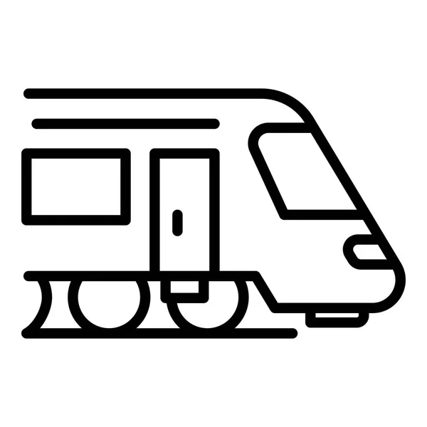 Значок на голове поезда, стиль контура — стоковый вектор