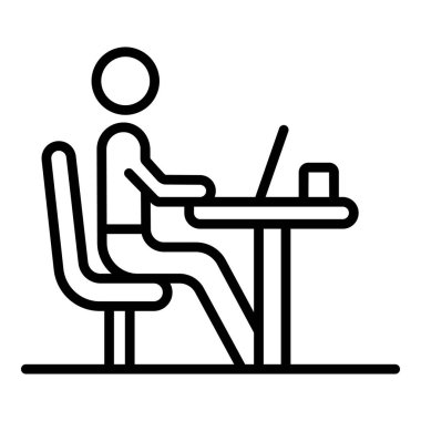 Office çalışan simgesi, anahat stili