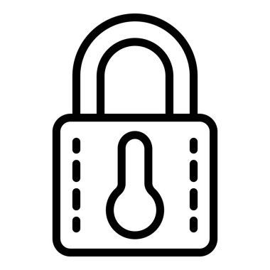 Kapalı akıllı kilit simgesi, anahat stili