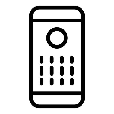 Akıllı hoparlör ön görünüm simgesi, anahat stili