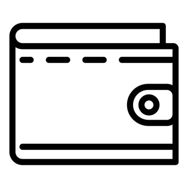 Klasik cüzdan simgesi, anahat stili