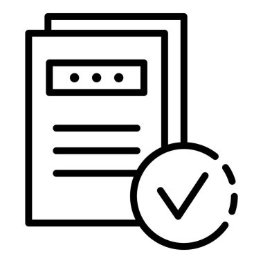 İşaretli belgeler simgesi, anahat stili