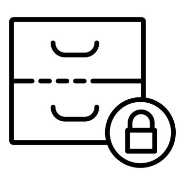 Kapalı arşiv simgesi, anahat stili