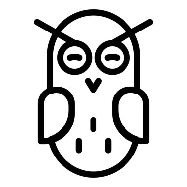 Oval baykuş simgesi, anahat stili