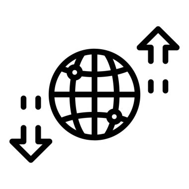 Internet teknolojileri simgesi, anahat stili