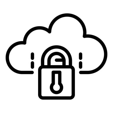 Kapalı bulut simgesi, anahat stili