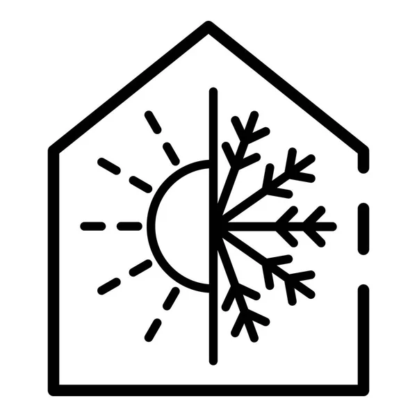 Иконка "Умный дом" климат-контроля, общий стиль — стоковый вектор
