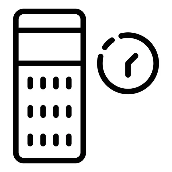 Icono de altavoz inteligente de tiempo de juego, estilo de esquema — Archivo Imágenes Vectoriales