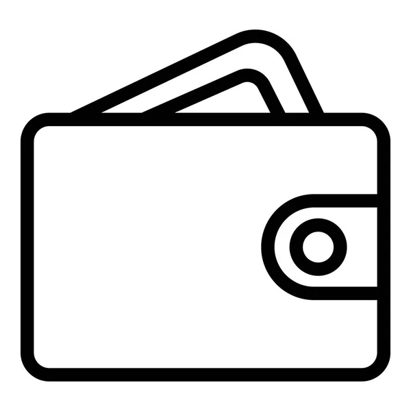 Billetera con icono de tarjeta, estilo de esquema — Vector de stock