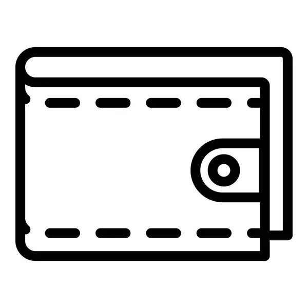 Icono de billetera moderna, estilo de esquema — Vector de stock