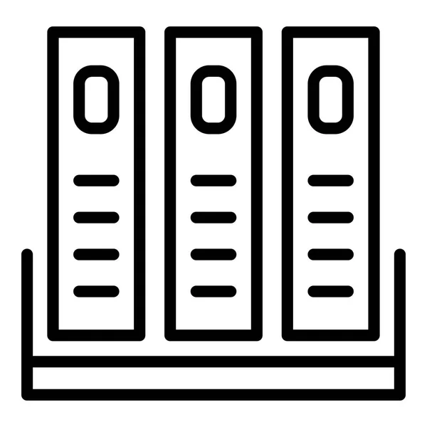 Archiv-Zellensymbol, Umrissstil — Stockvektor