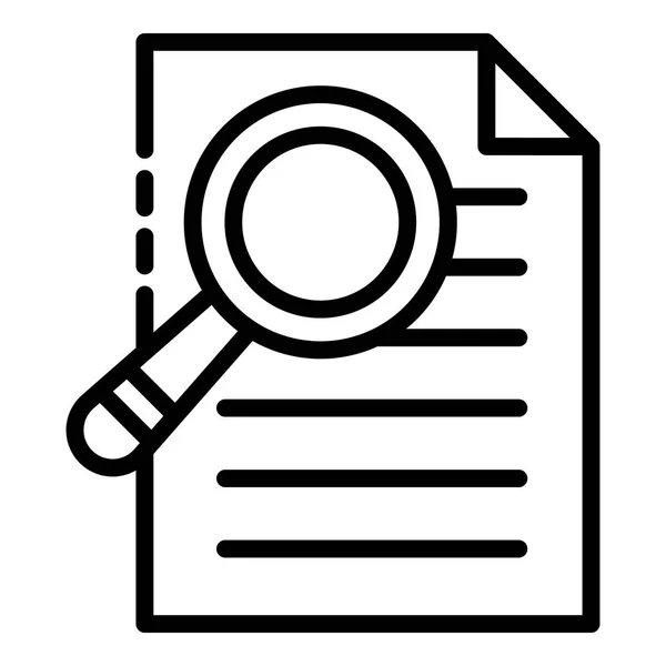 Suche nach Dokument-Symbol, Umrissstil — Stockvektor