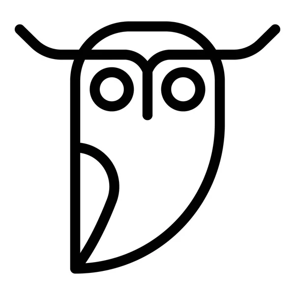 Ícone de silhueta de coruja estilizado, estilo de contorno —  Vetores de Stock