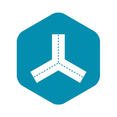 Üç yollar simgesini, basit tarzı