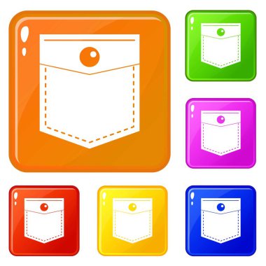 Siyah cep sembol simgeleri vektör renk ayarlamak