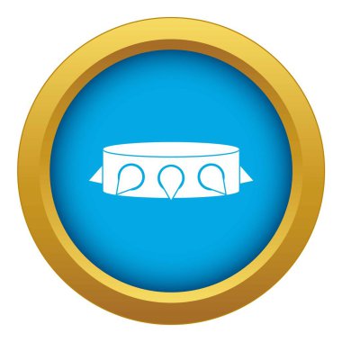 Kaya yaka simgesi mavi vektör izole