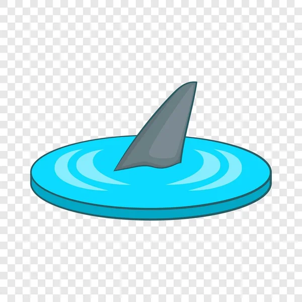 Shark fin icon, cartoon style — ストックベクタ