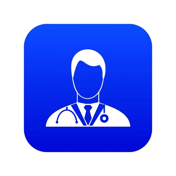 Doctor icono digital azul — Archivo Imágenes Vectoriales