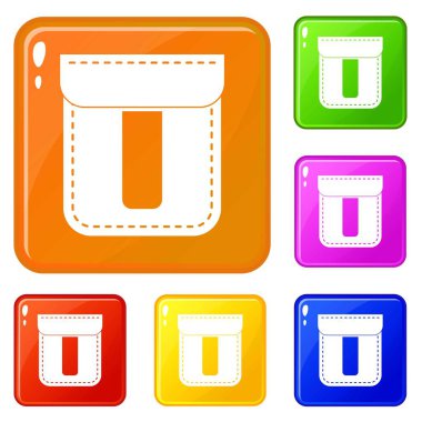 Siyah cep simgeleri vektör rengini ayarlar