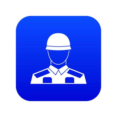 Asker simgesi dijital mavi