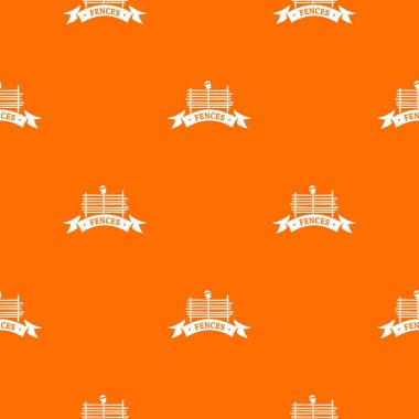 Çit köy desen vektör turuncu