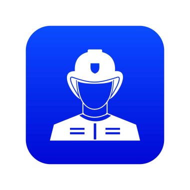 İtfaiyeci simgesi dijital mavi