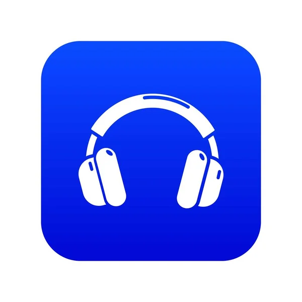 Ikona słuchawek niebieski wektor — Wektor stockowy