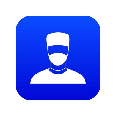 Doktor simgesi dijital mavi