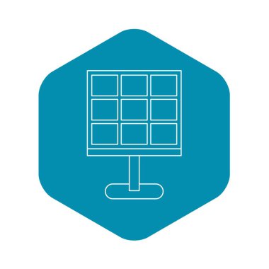 Güneş pil simgesi, anahat stili