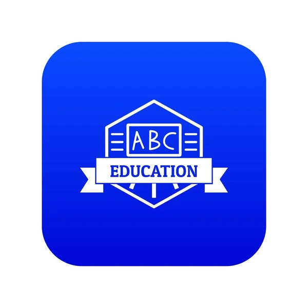 Icono de educación vector azul — Vector de stock