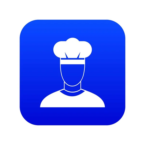 Піктограма кухаря цифровий синій — стоковий вектор