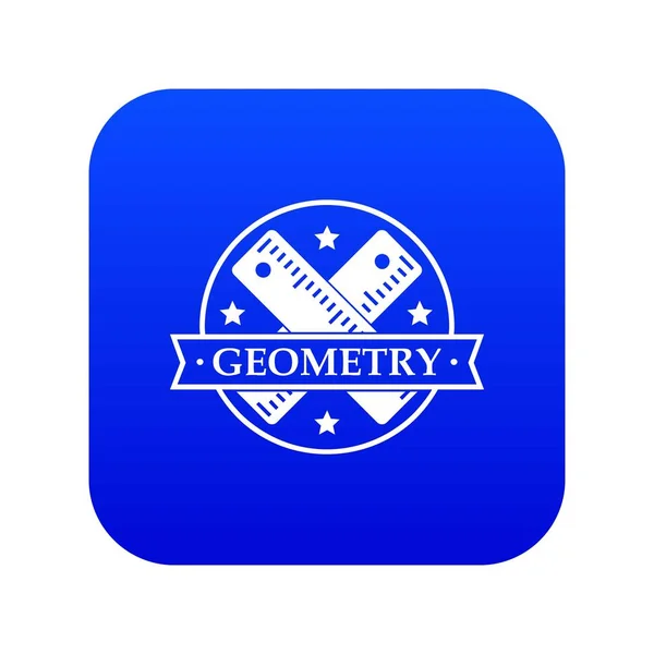 Geometri simgesi mavi vektör — Stok Vektör