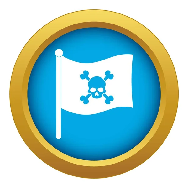 Piratenflagge Symbol blauer Vektor isoliert — Stockvektor